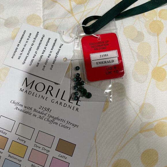 NEW~MORILEE BRIDESMAID DRESS WITH TAGS~Emerald~Size 8 - Picture 6 of 10